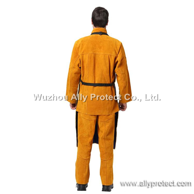 AP-7036 Blue FR Sateen Bib Apron